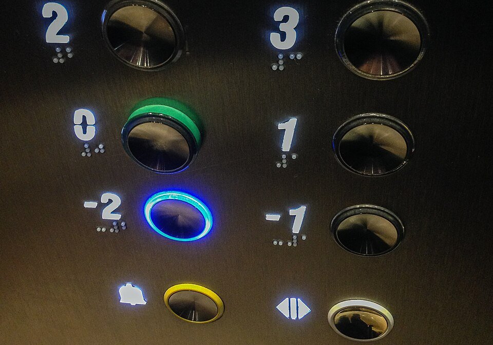 Panel lift dengan lantai basemen