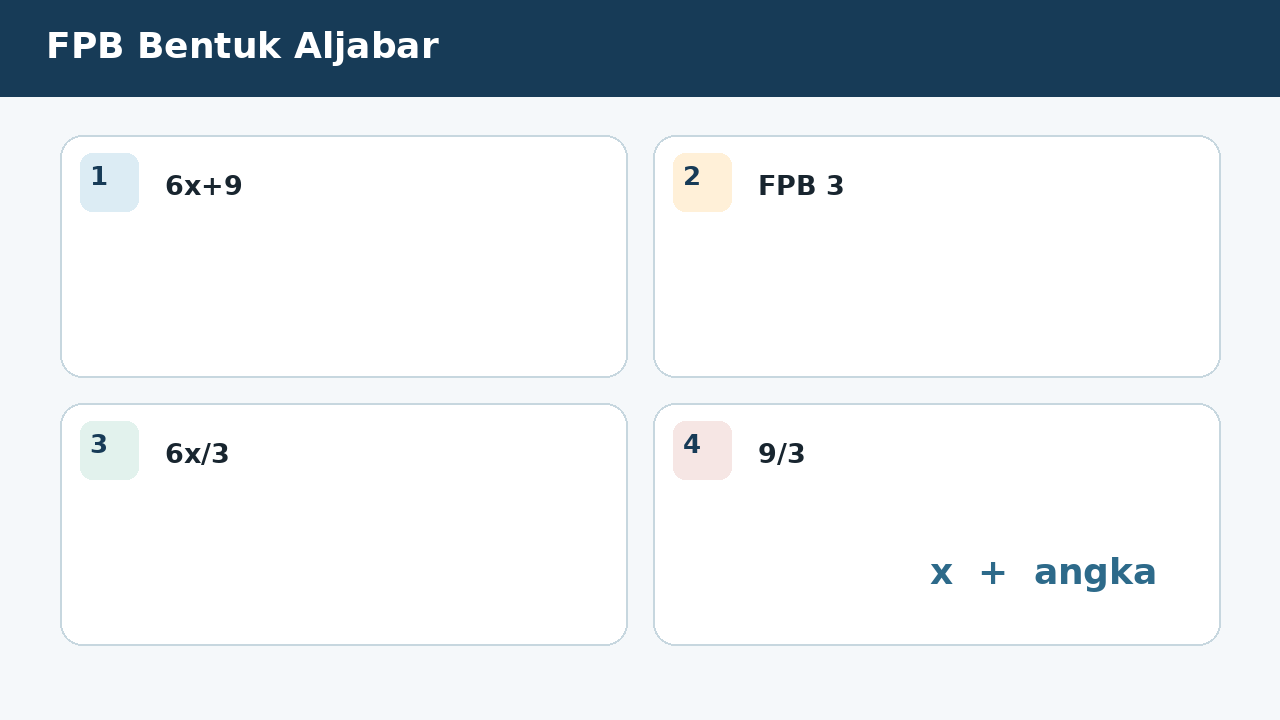 Visual soal 1: FPB Bentuk Aljabar