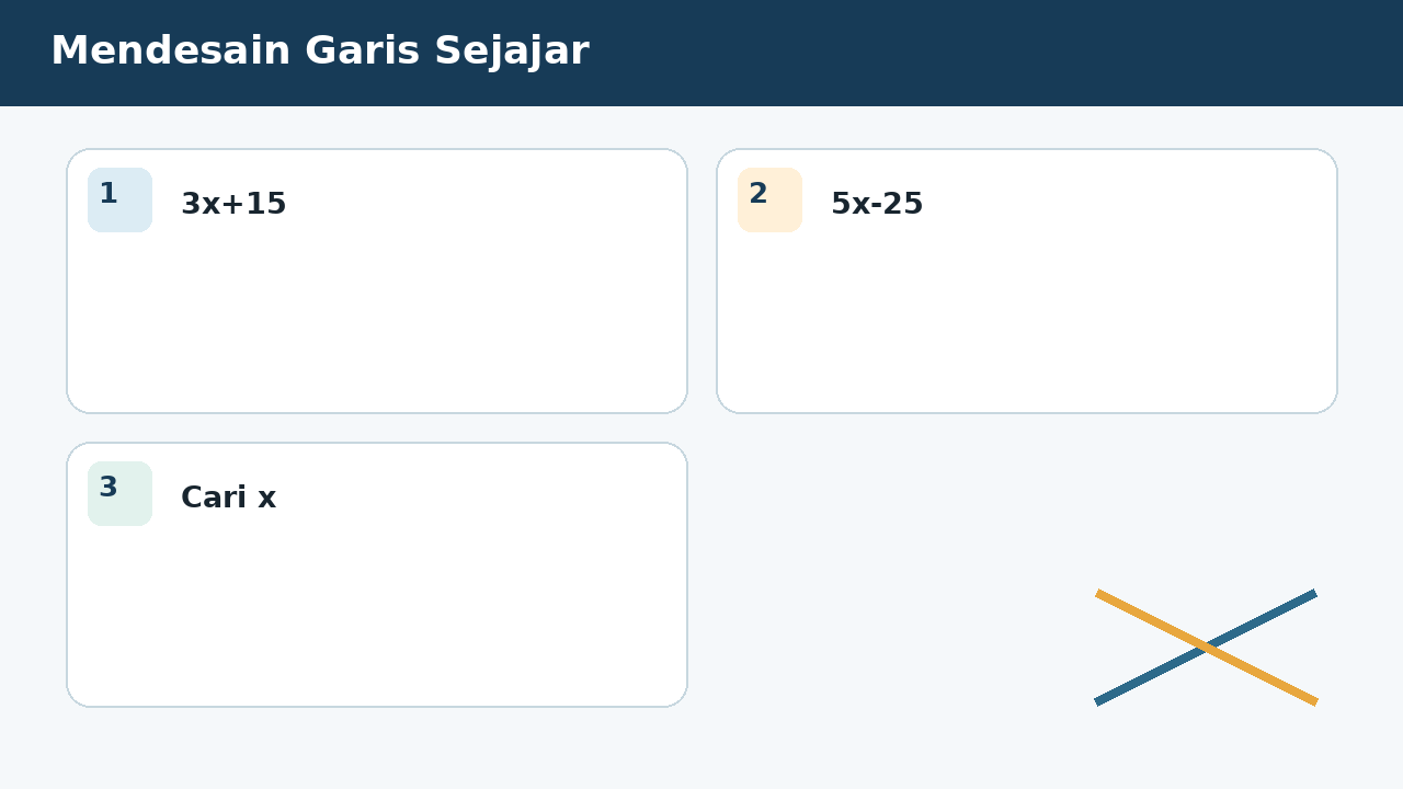 Visual soal 10: Mendesain Garis Sejajar