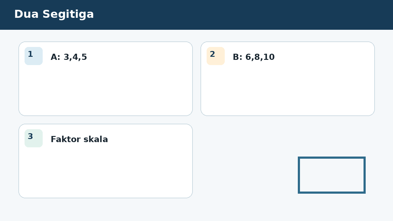 Visual soal 3: Dua Segitiga