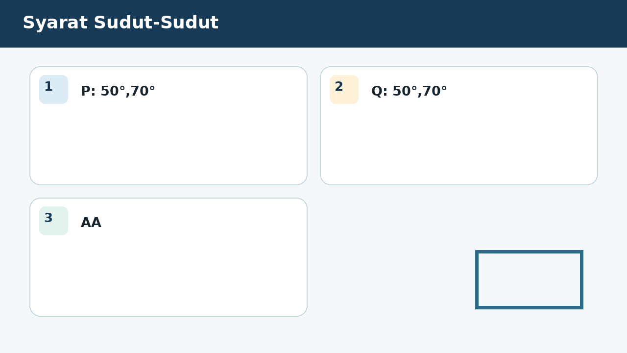 Visual soal 1: Syarat Sudut-Sudut