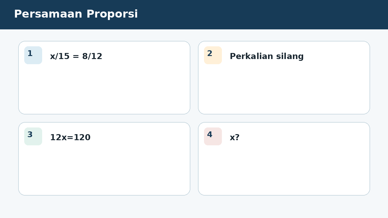 Visual soal 5: Persamaan Proporsi
