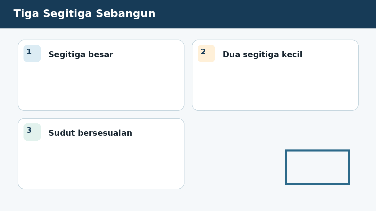 Visual soal 3: Tiga Segitiga Sebangun