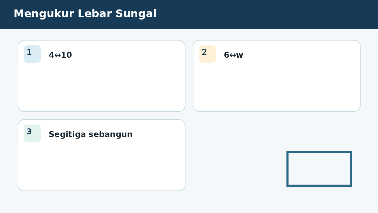 Visual soal 3: Mengukur Lebar Sungai