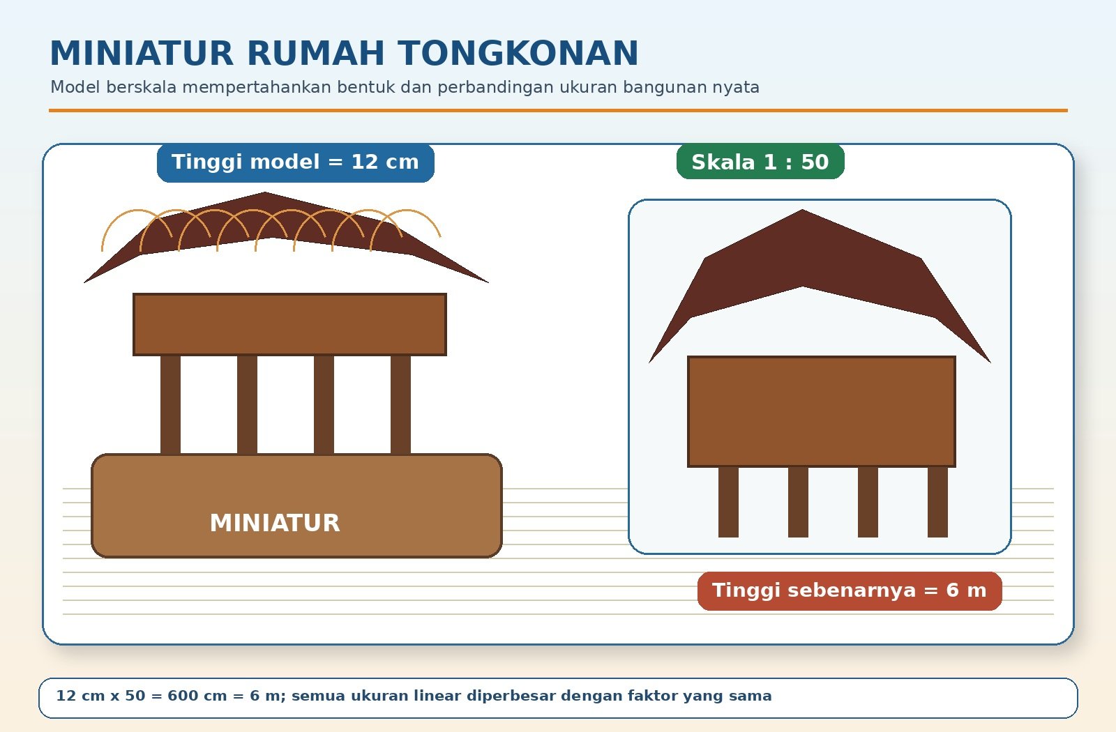 Gambar kontekstual 3: Skala sebagai Aplikasi Perbandingan Senilai